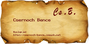 Csernoch Bence névjegykártya