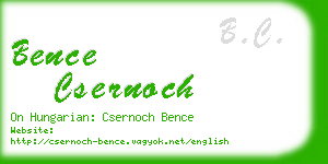 bence csernoch business card